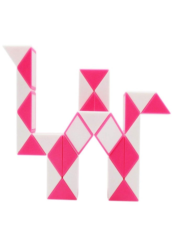 Mipartebo Magic Snake Cube Twist Puzzle 36 Wedges Large Size Twist Fidget Snake Toys Gift Party Favors Game Goodie Bag Fillers Christmas Stocking Stuffers for Kids Adults Teens Pink - Image 1